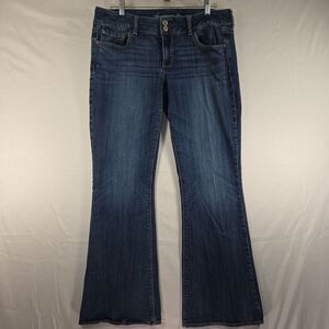 American Eagle Artist Women 14 Regular Flare Bootcut Jeans Stretch Blue Med Wash